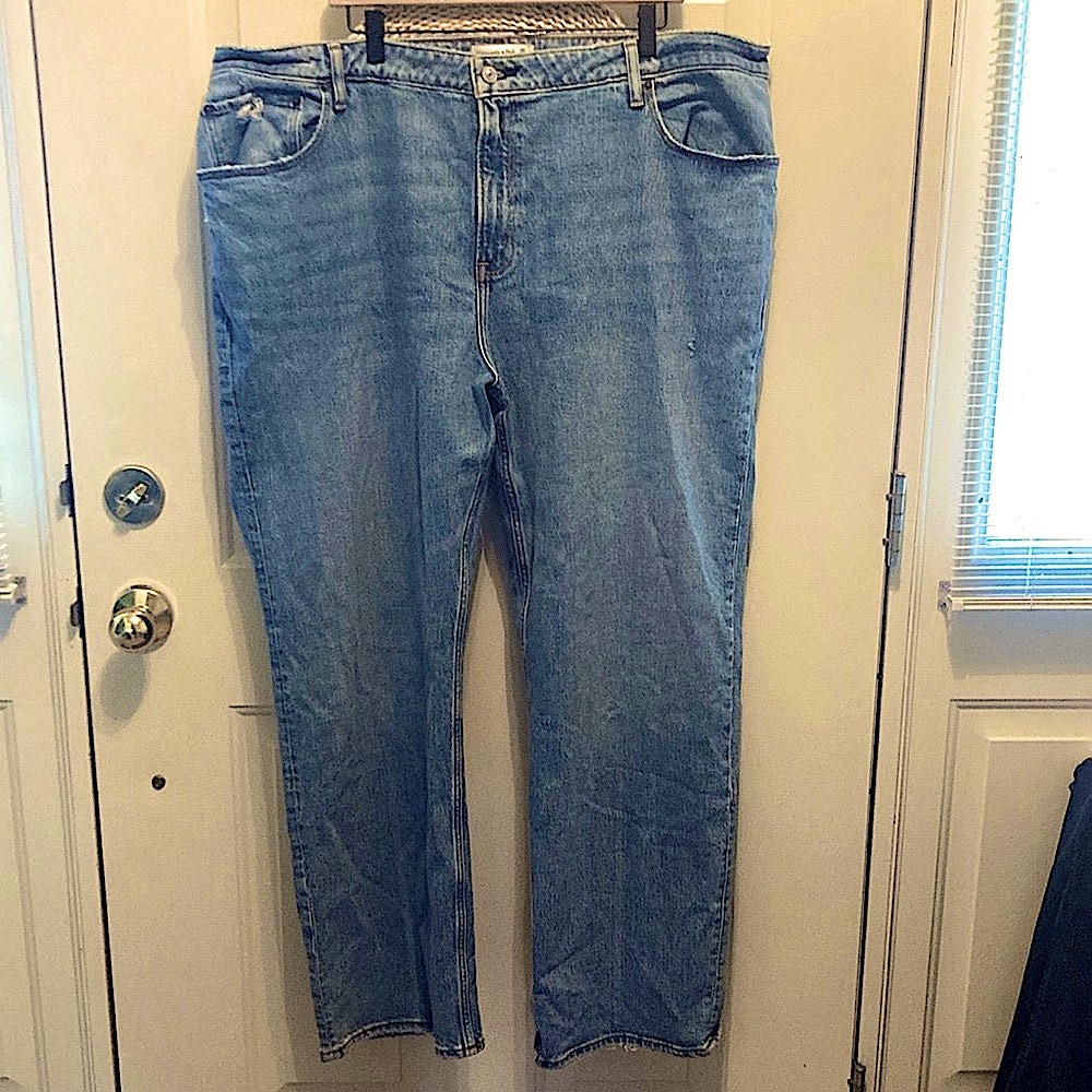 Abercrombie & Fitch Curve Love 90’s High Rise Blue Jeans Relaxed Fit Plus Sz 36